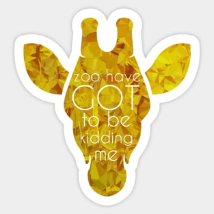 Bad Zoo Pun Sticker